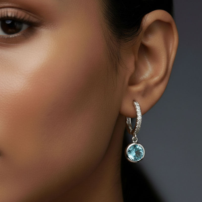 Blue Ivy - Ohrringe mit eisblauem Stein