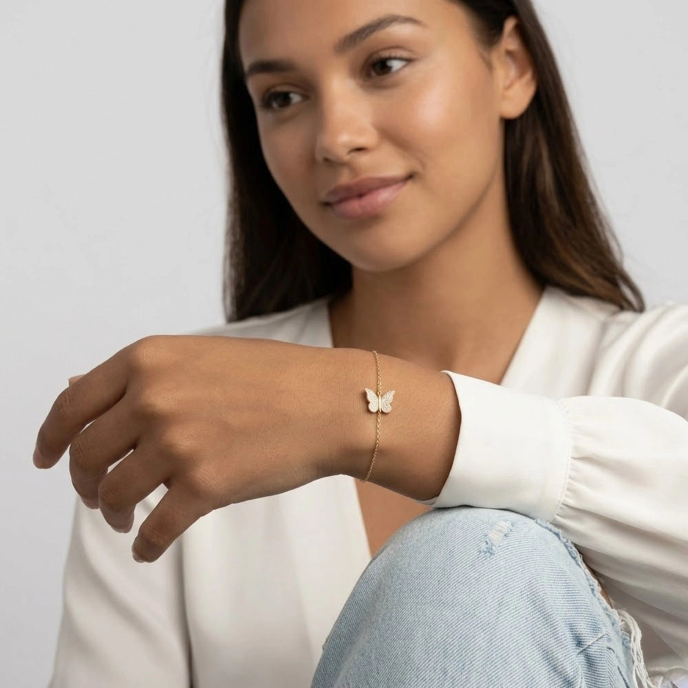 Butterfly Bliss - Armband mit funkelndem Schmetterling