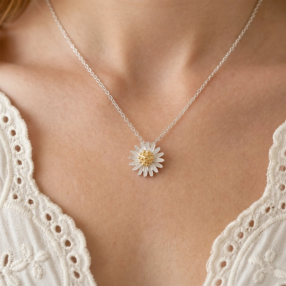 Daisy Flower - Halskette mit Gänseblümchen-Anhänger