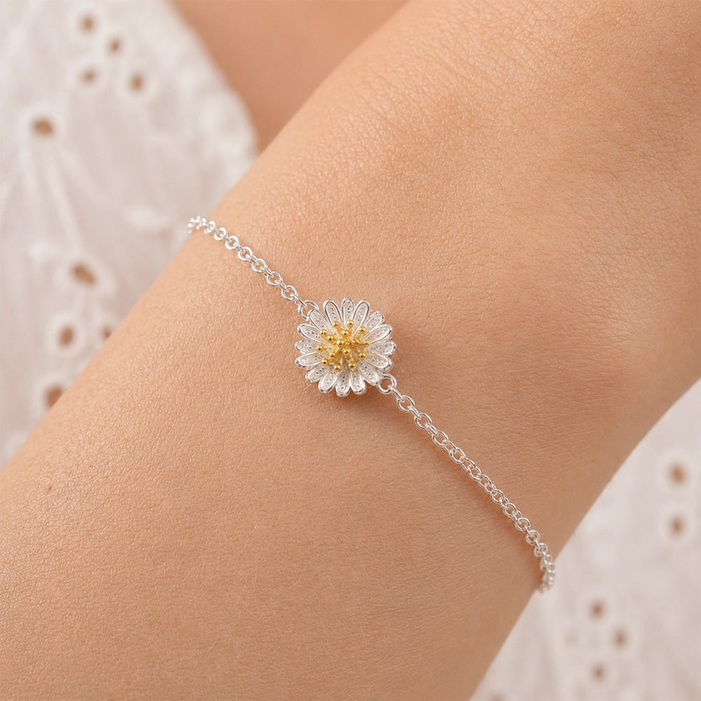 Daisy Flower - Armband mit Gänseblümchen-Anhänger