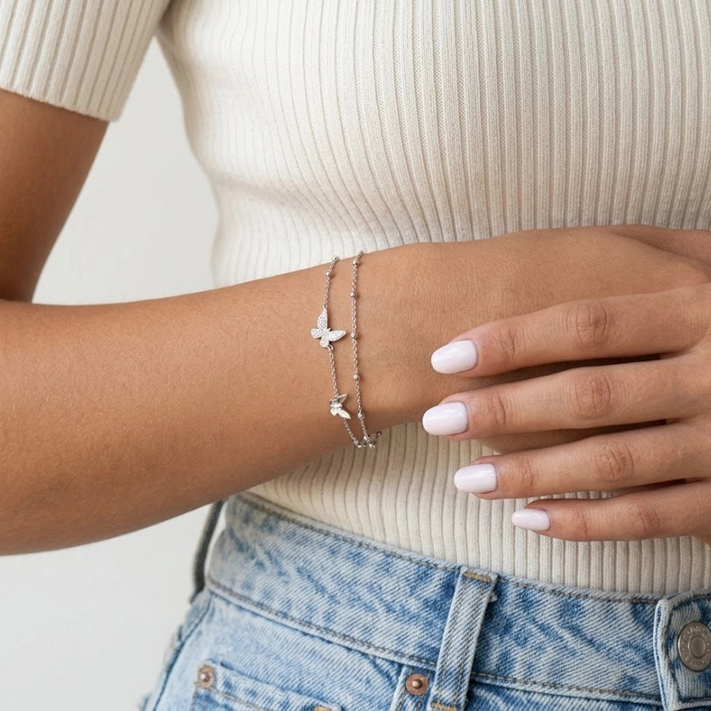 Flutter Charm - Armband mit Schmetterlingen