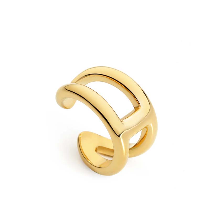 Horizon - Schlanker Ring mit geometrischem Muster