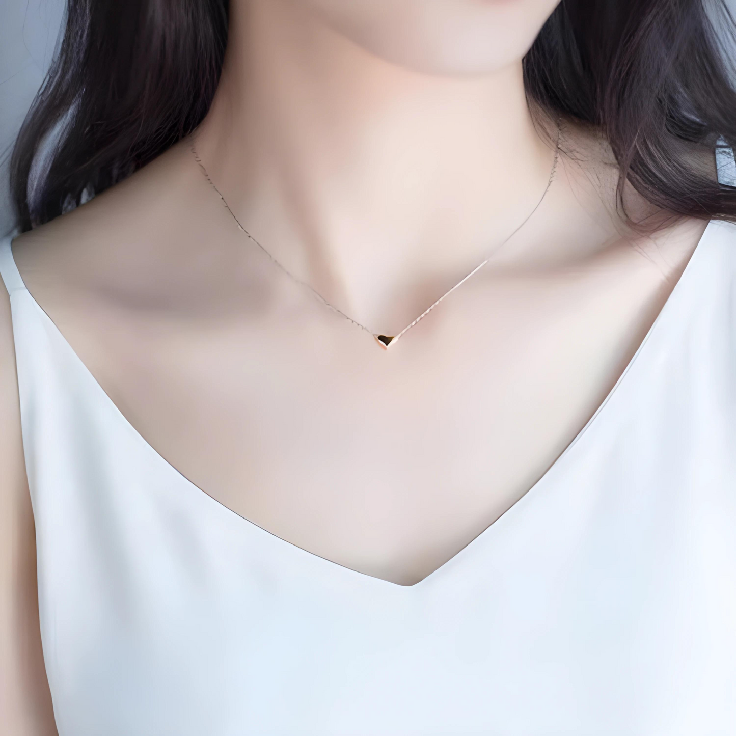 Young Heart – Necklace with gold-tone heart pendant