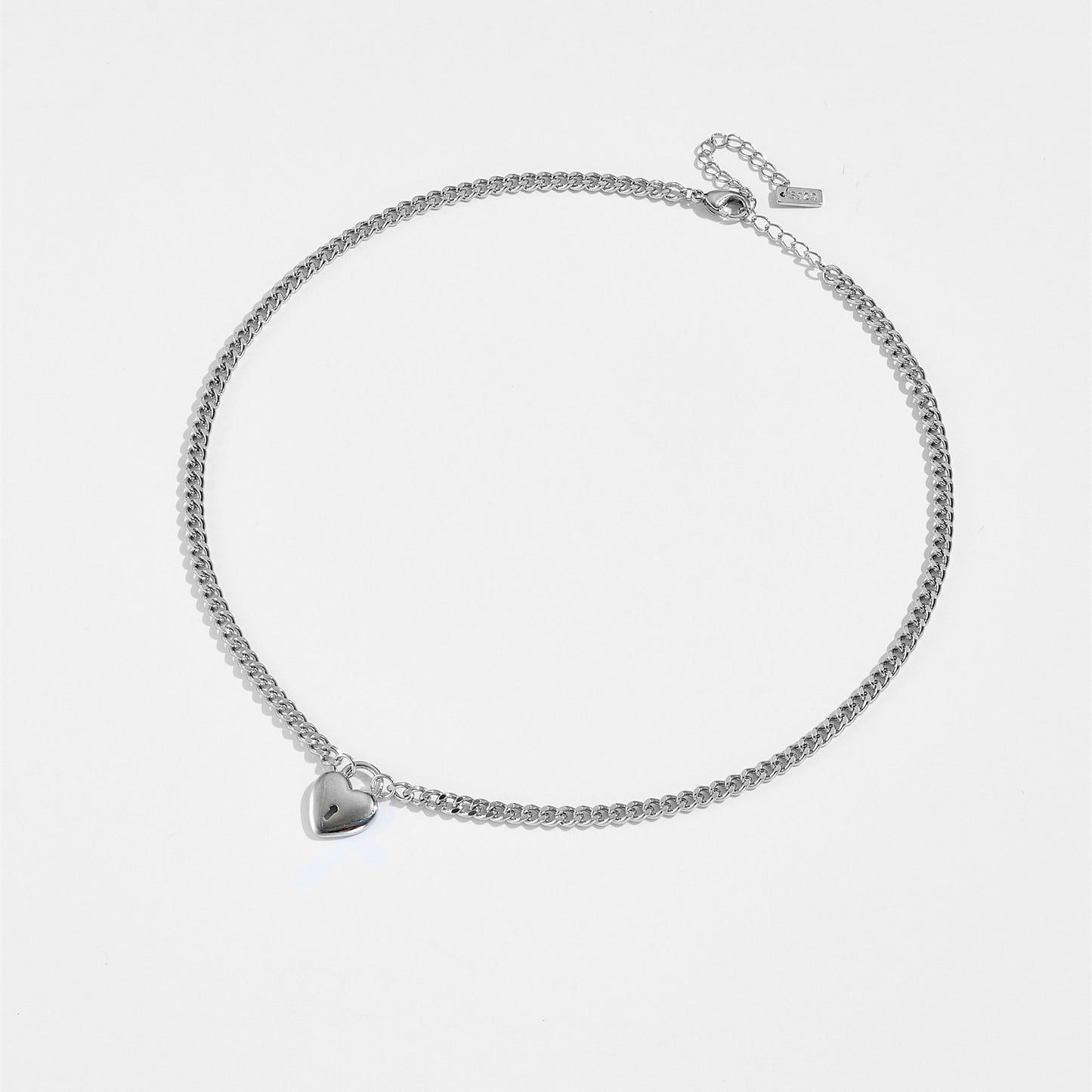 Locked Love - Choker-Halskette mit dicker Kette und Vorhängeschloss