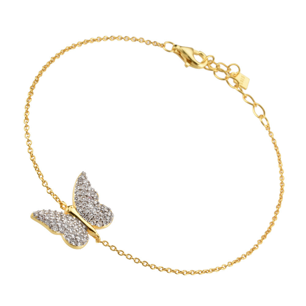 Butterfly Bliss - Armband met sprankelende vlinder