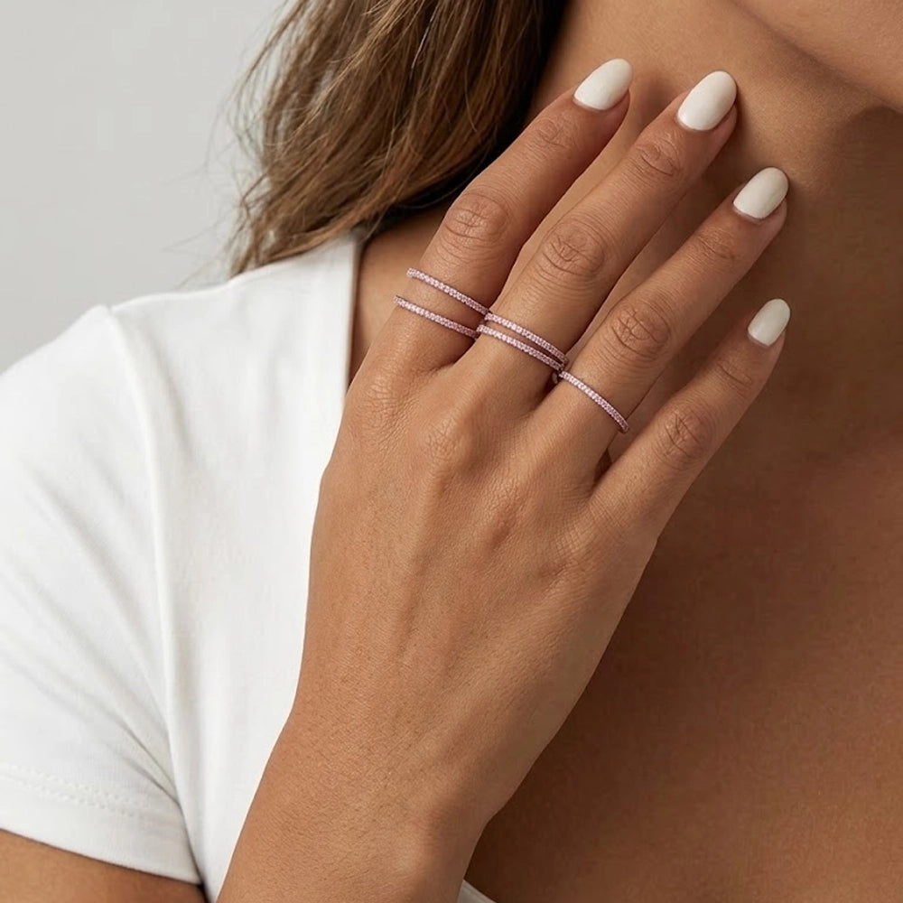 Selma - Ring mit rosa Edelsteinen