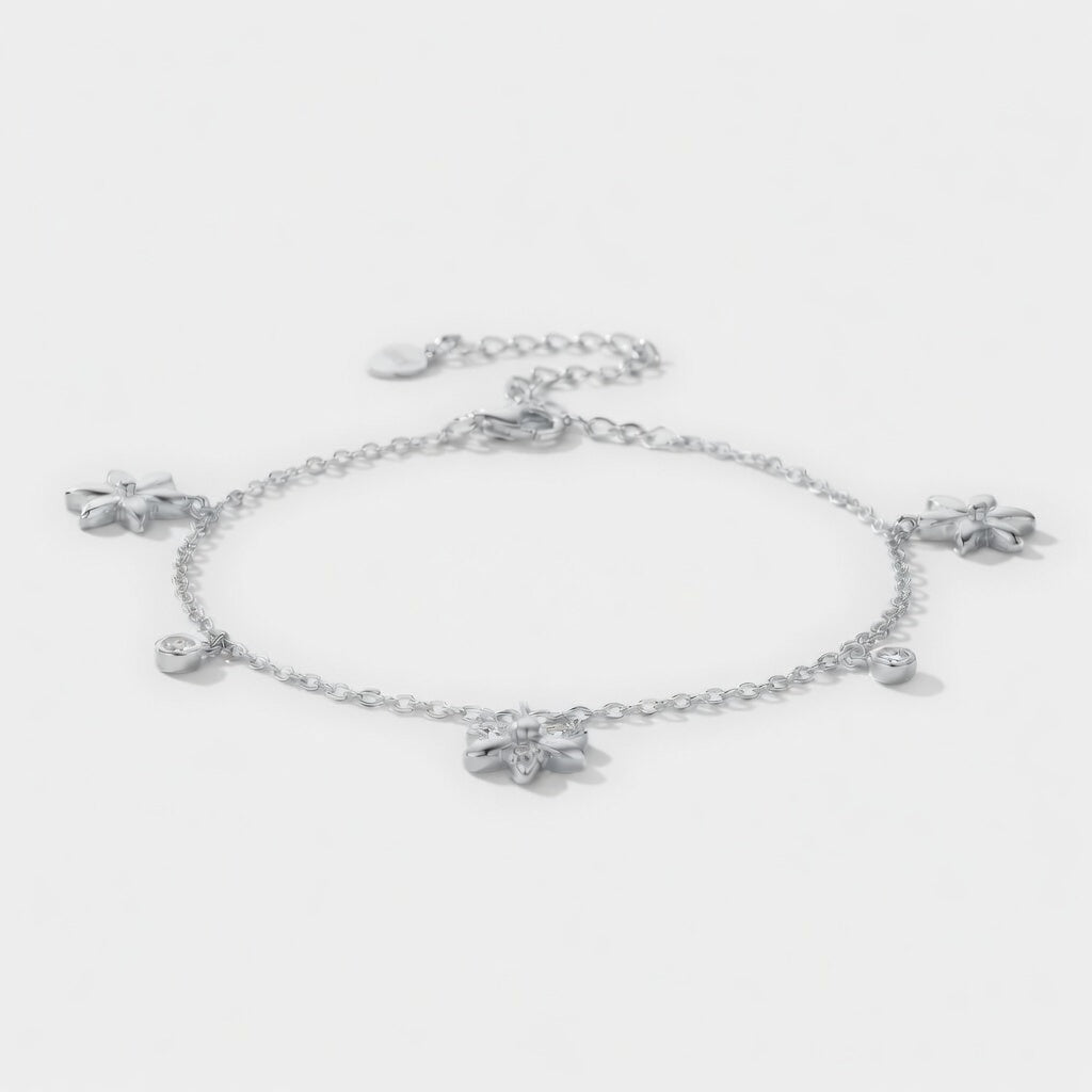 Petal – Bracelet with moissanite and flowers