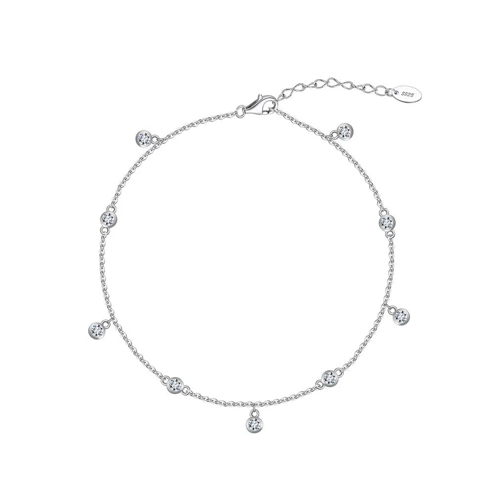 Amalfi - Fußkettchen mit funkelnden Steinen