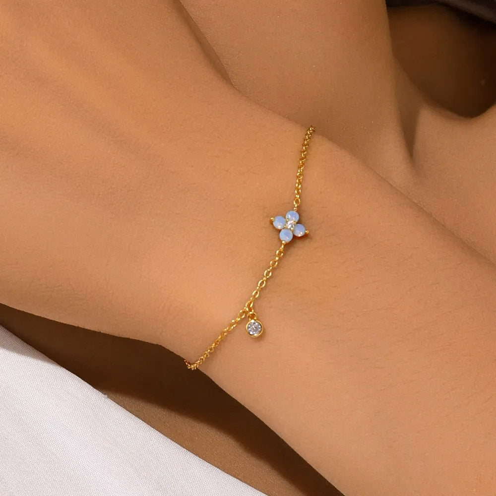 Azuralie – Bracelet with blue flower