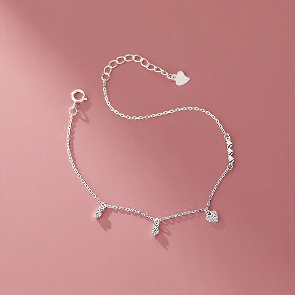 Bianca – Bracelet with small hearts and stones