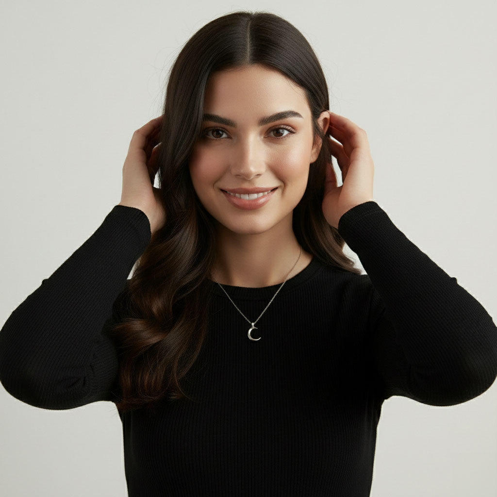 Cresent - Ketting met halvemaanvormige maanhanger