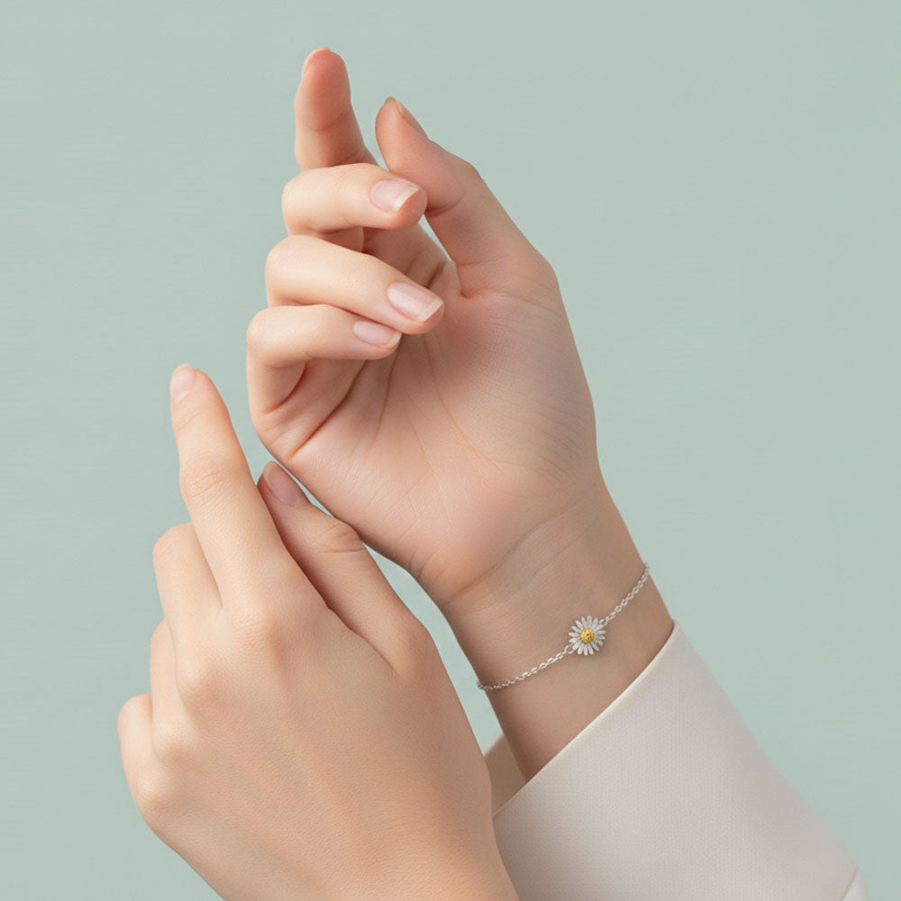 Daisy Flower – Bracelet with daisy charm
