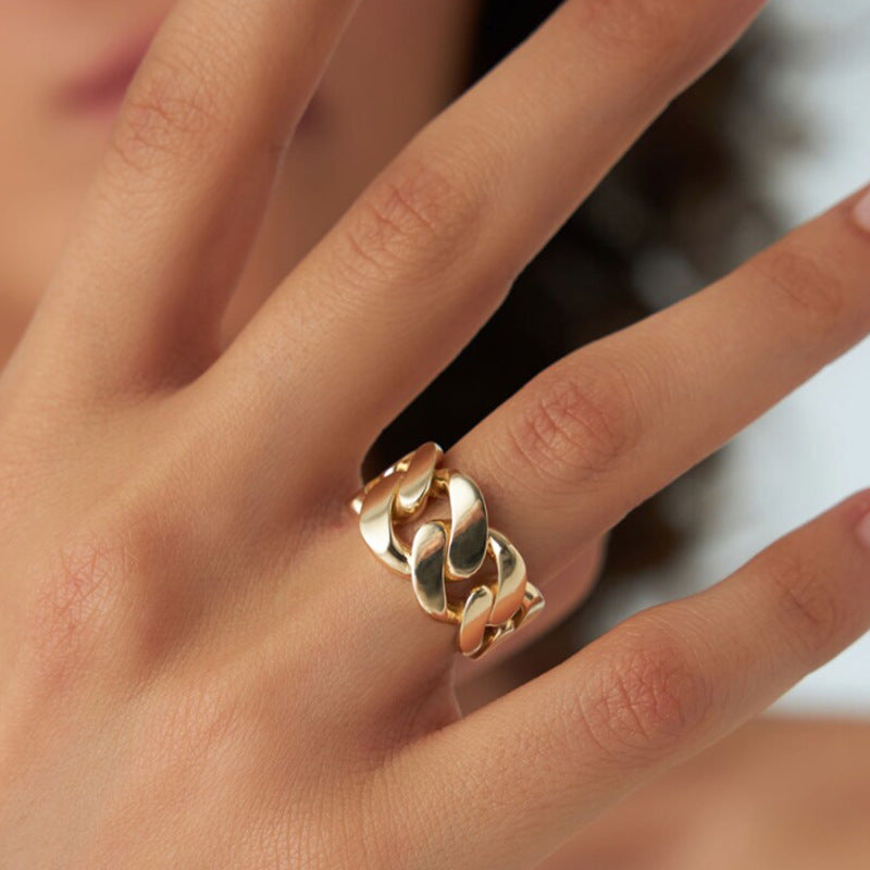 Amara - Ring im Kettenglied-Stil