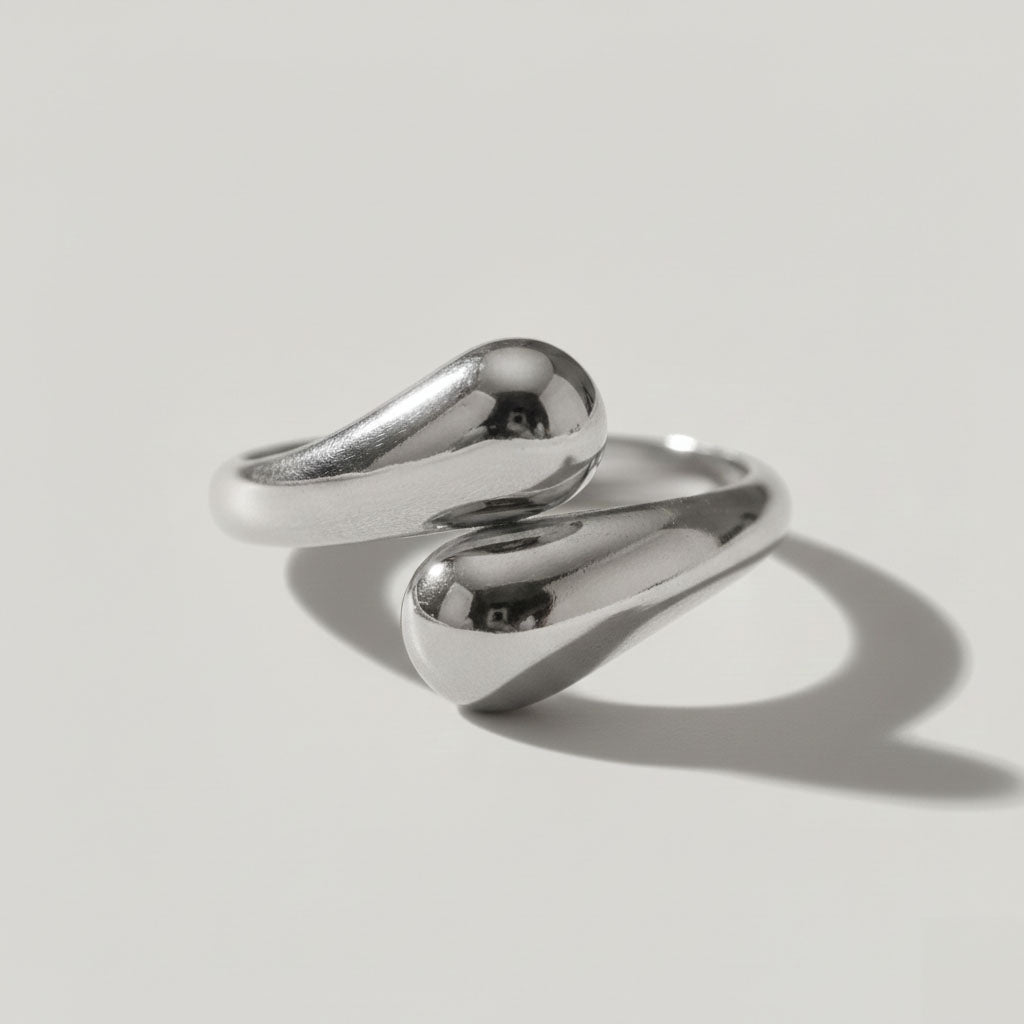 Eclipse - Verstelbare ring met druppelvormig ontwerp