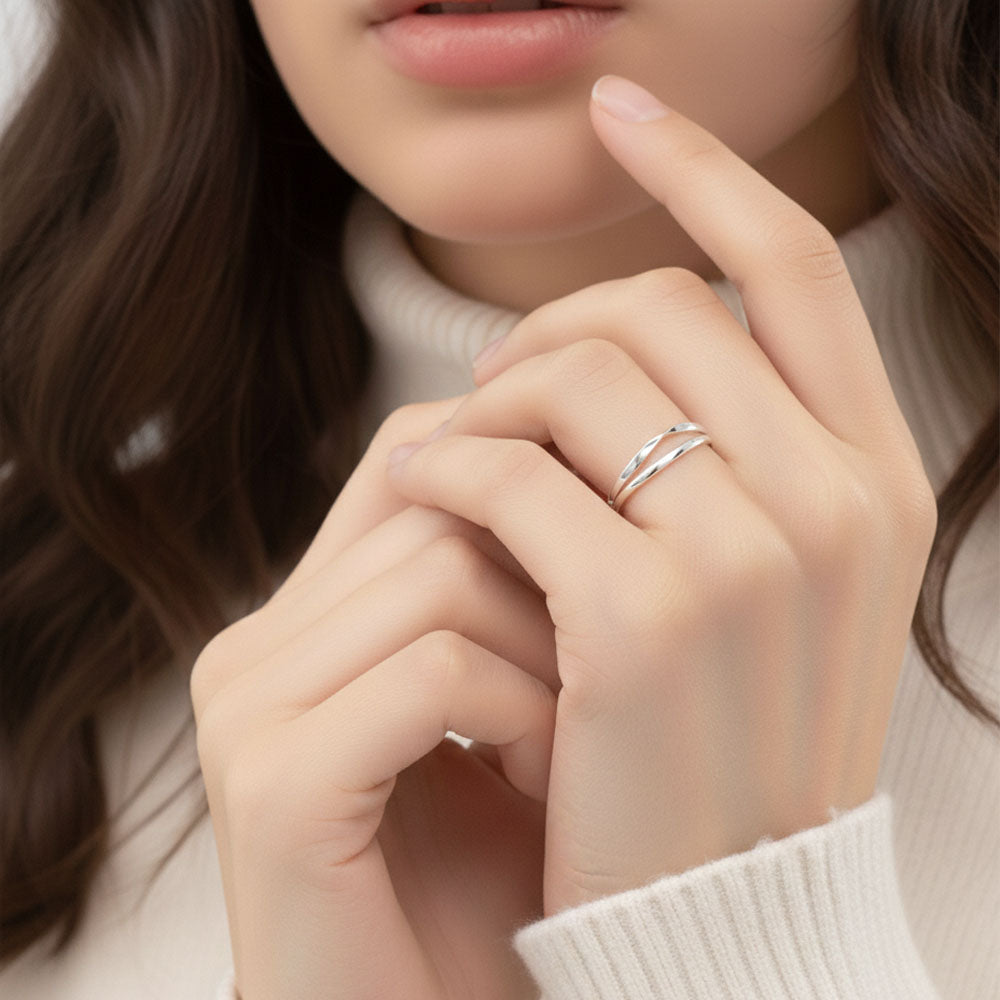 Enya – Adjustable ring with double bands