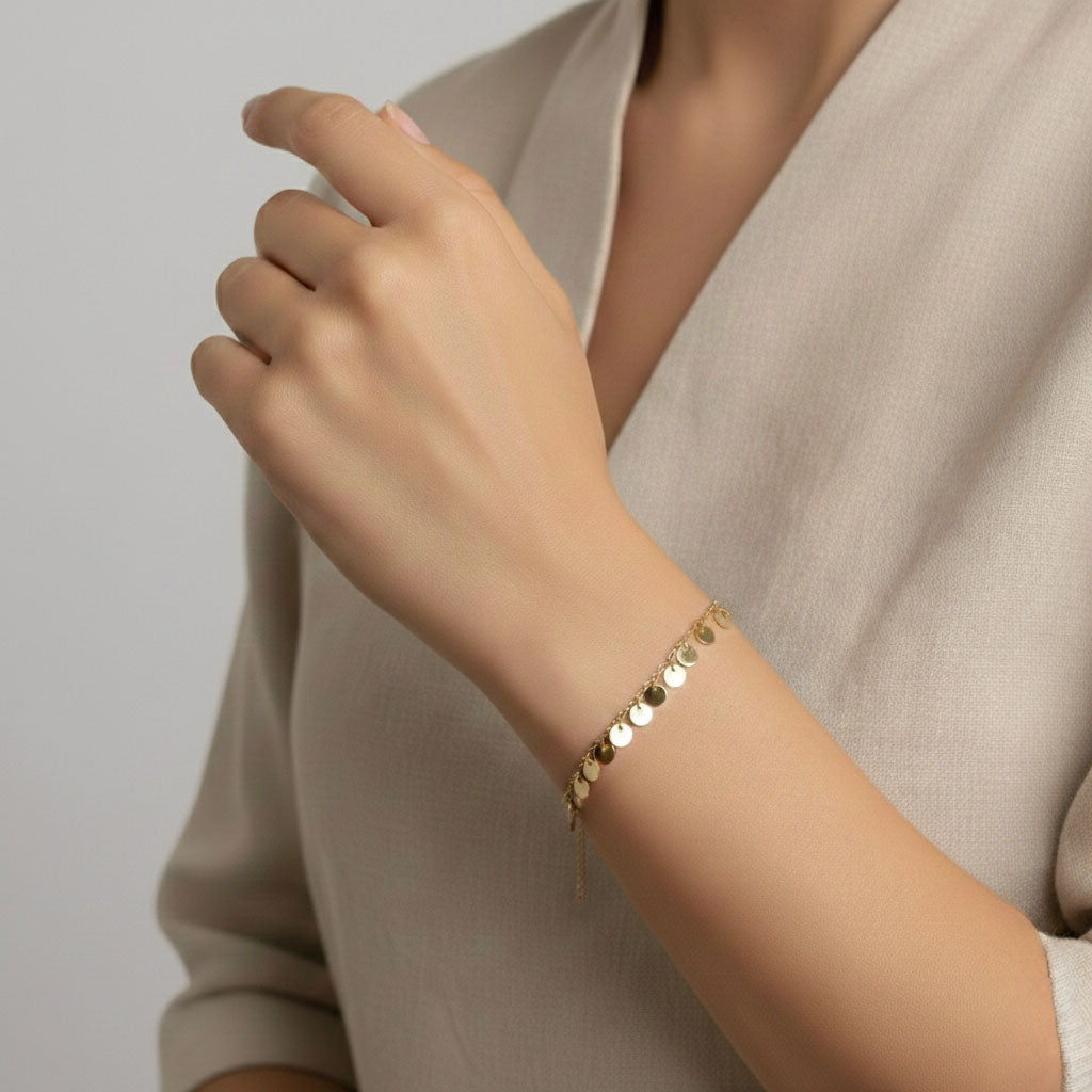 Lemonie - Armband mit hängendem, rundem Anhänger