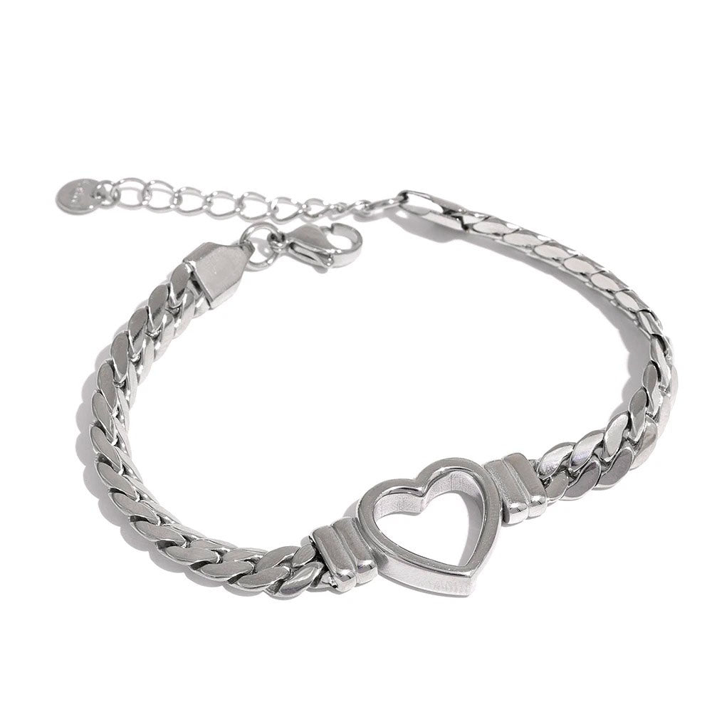 Lovis - Armband mit klobiger Kette und Herz