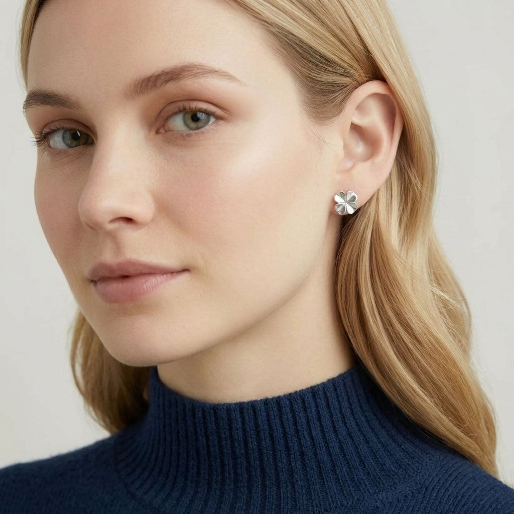 Lucky Clover - Oorbellen met klavertje vier