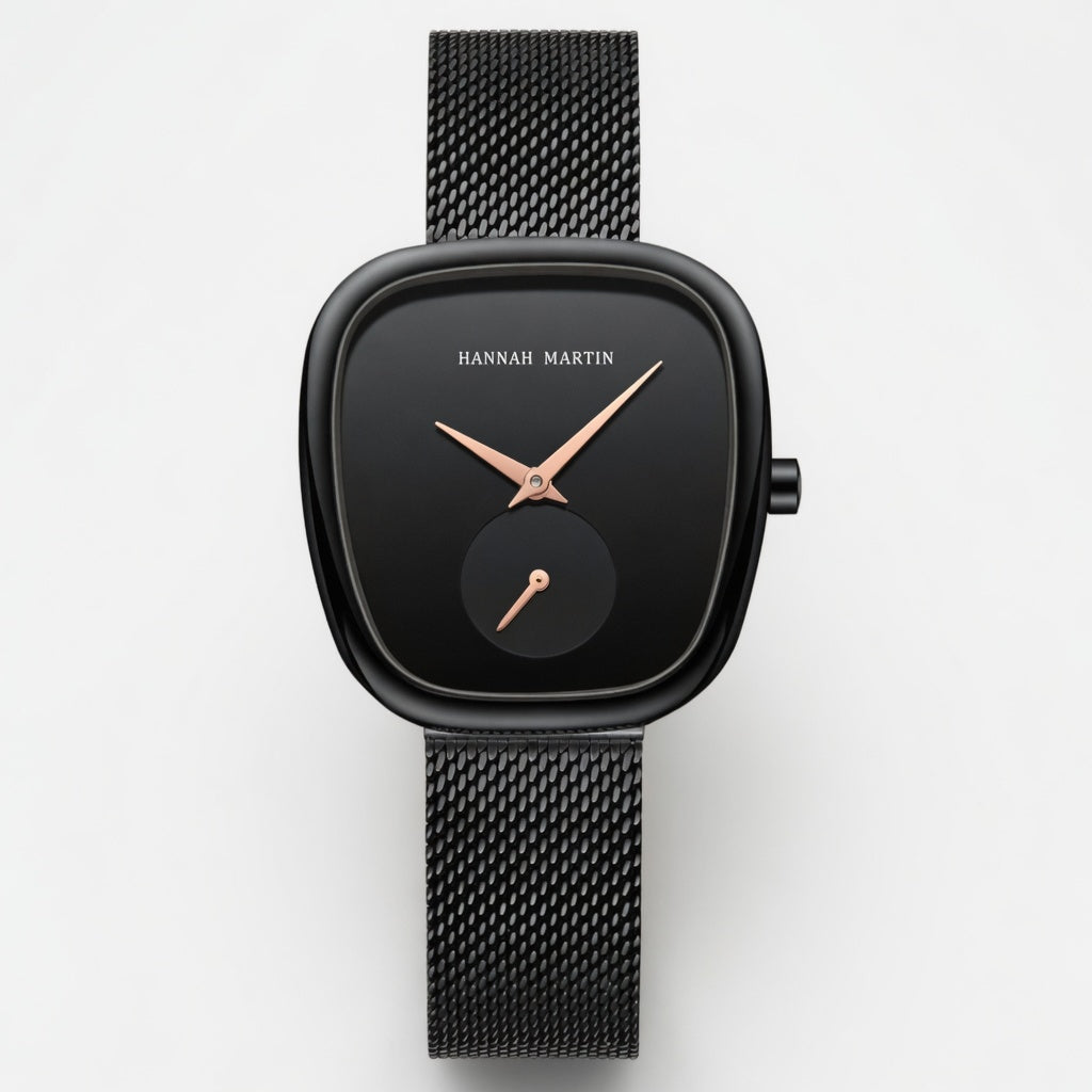 Meja - Uhr mit quadratisch abgerundetem Gehäuse
