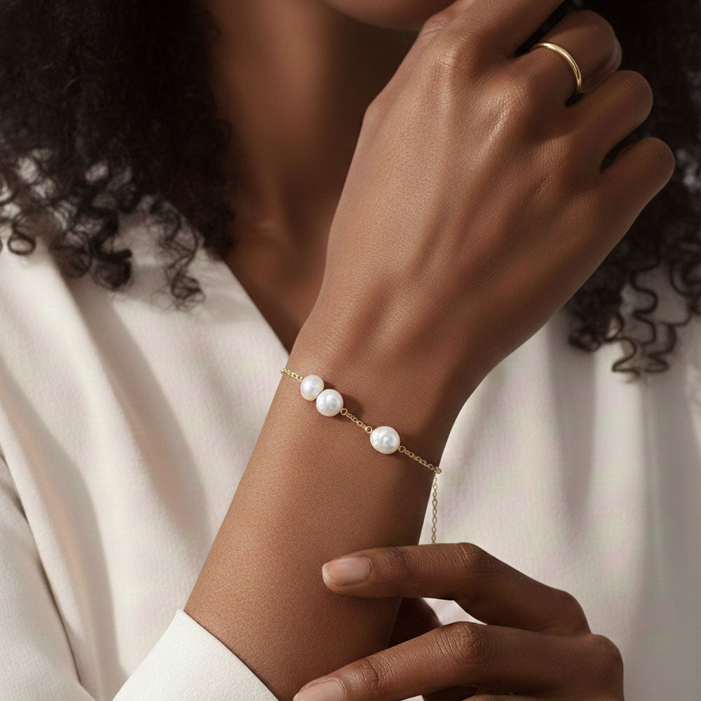 Pearly Glow - Armband mit Süßwasserperlen