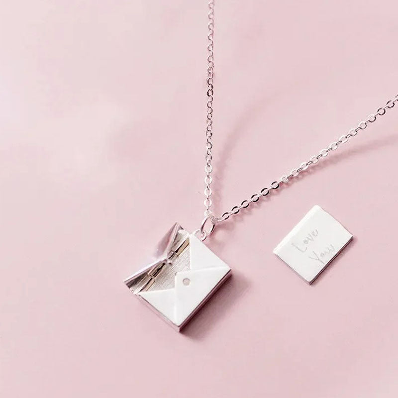 Secret Message - Umschlag-Halskette mit versteckter Botschaft