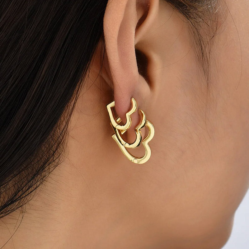 Earrings Simple Love