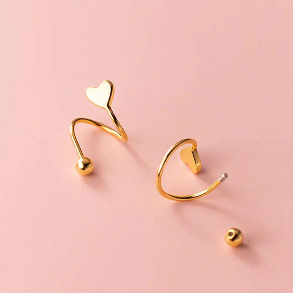 Twisted Heart & Star - Ohrringe mit gedrehtem Design