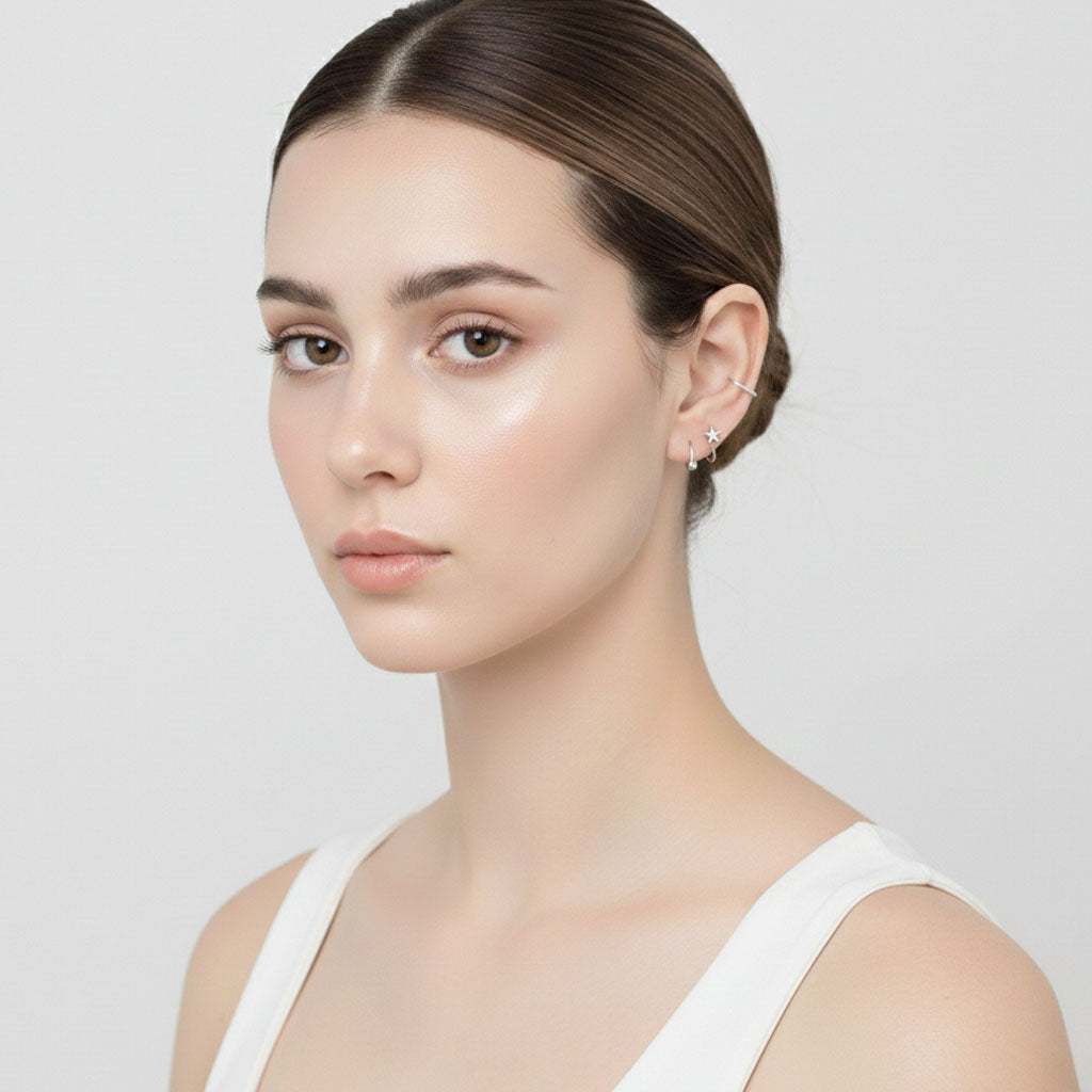 Twisted Heart & Star - Oorbellen met gedraaid ontwerp