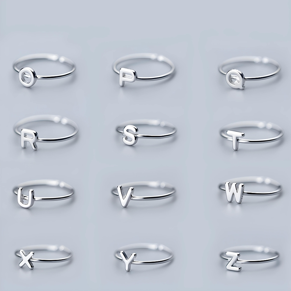 Unique - Verstellbarer Ring mit Buchstabe