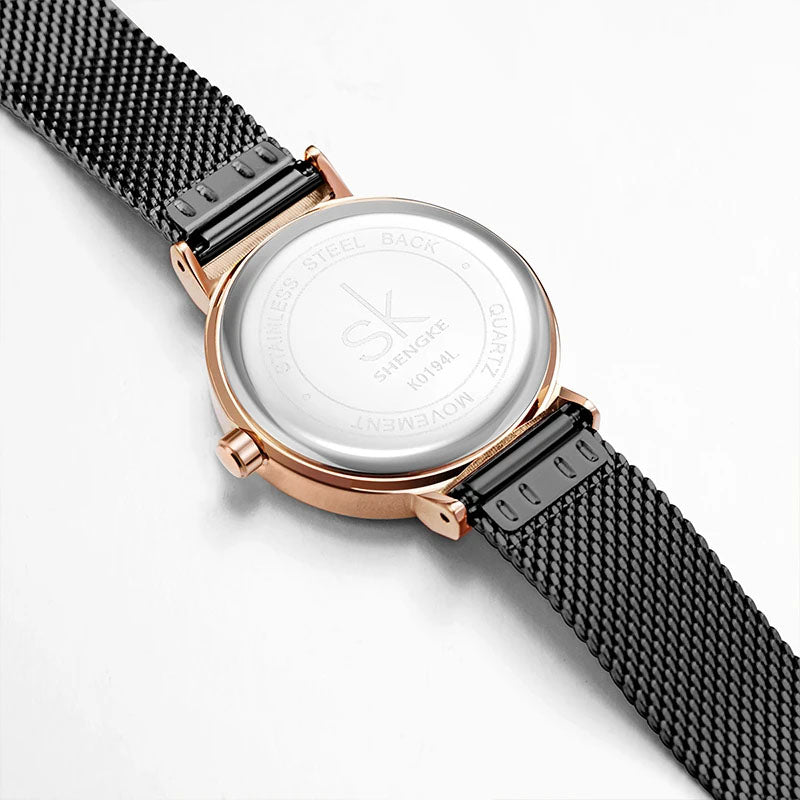 Velvet - Modern horloge met mesh band