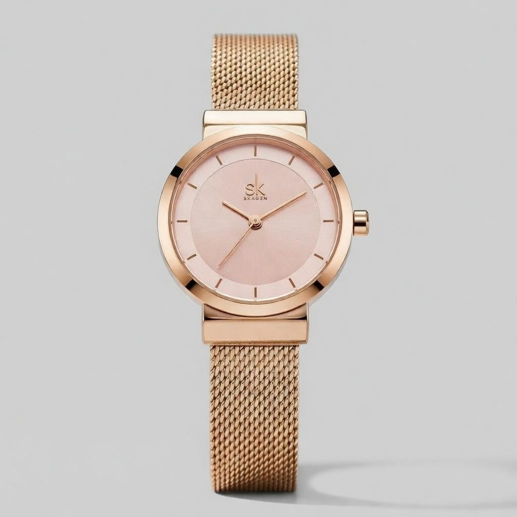 Velvet - Moderne Uhr mit Netzarmband