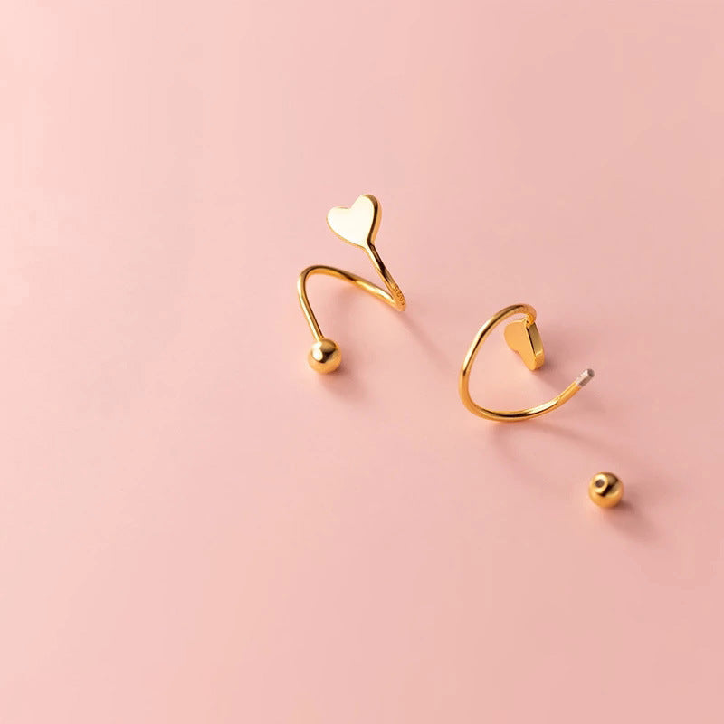 Earrings Twisted Heart & Star