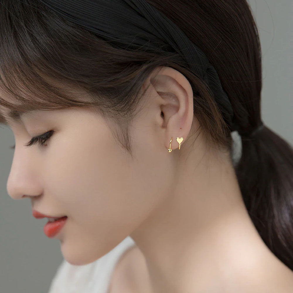 Earrings Twisted Heart & Star