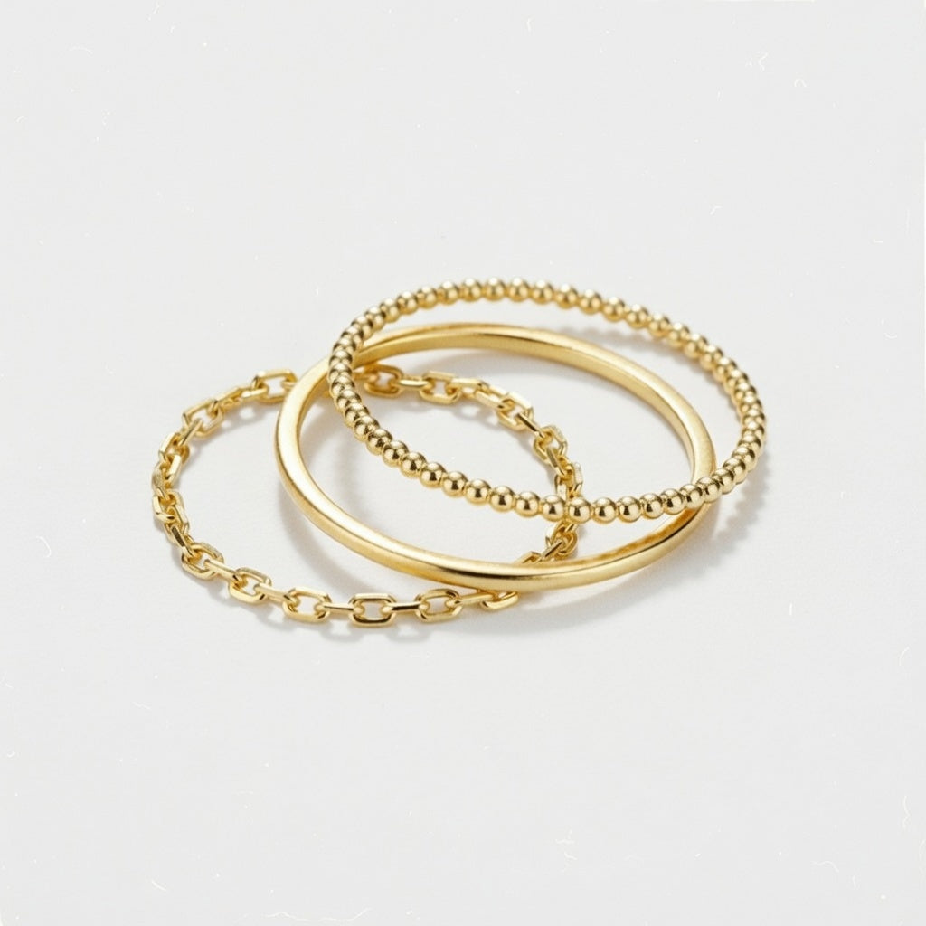 Slim Triple – Three-piece stylish ring set