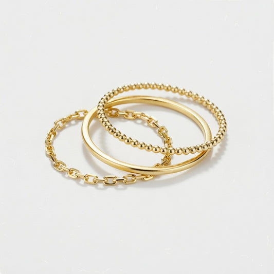Slim Triple – Three-piece stylish ring set