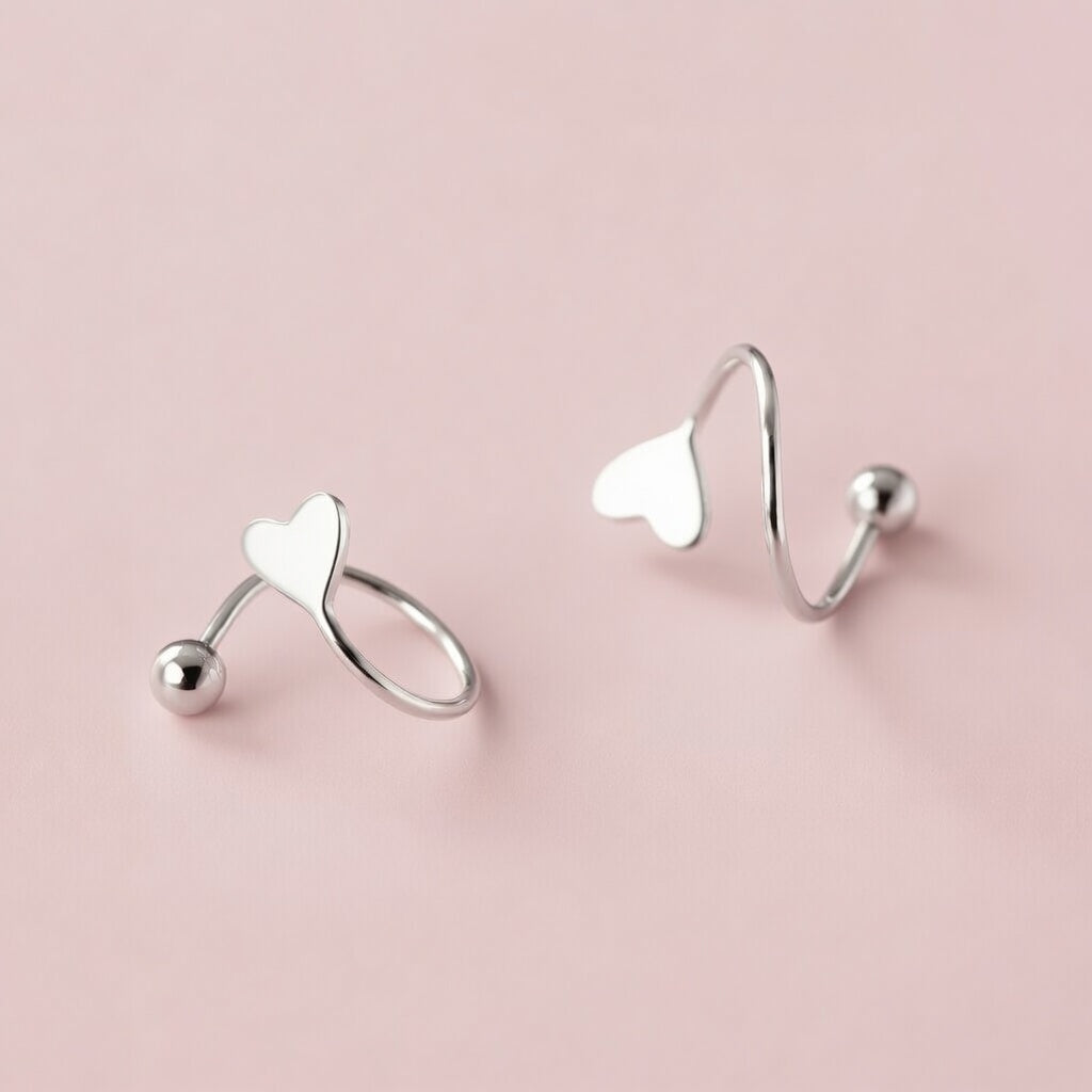 Twisted Heart & Star – Earrings with twisted design