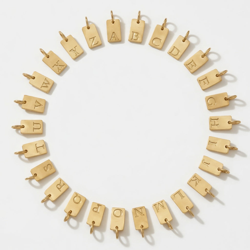 Carved Letter – Necklace with letter pendant