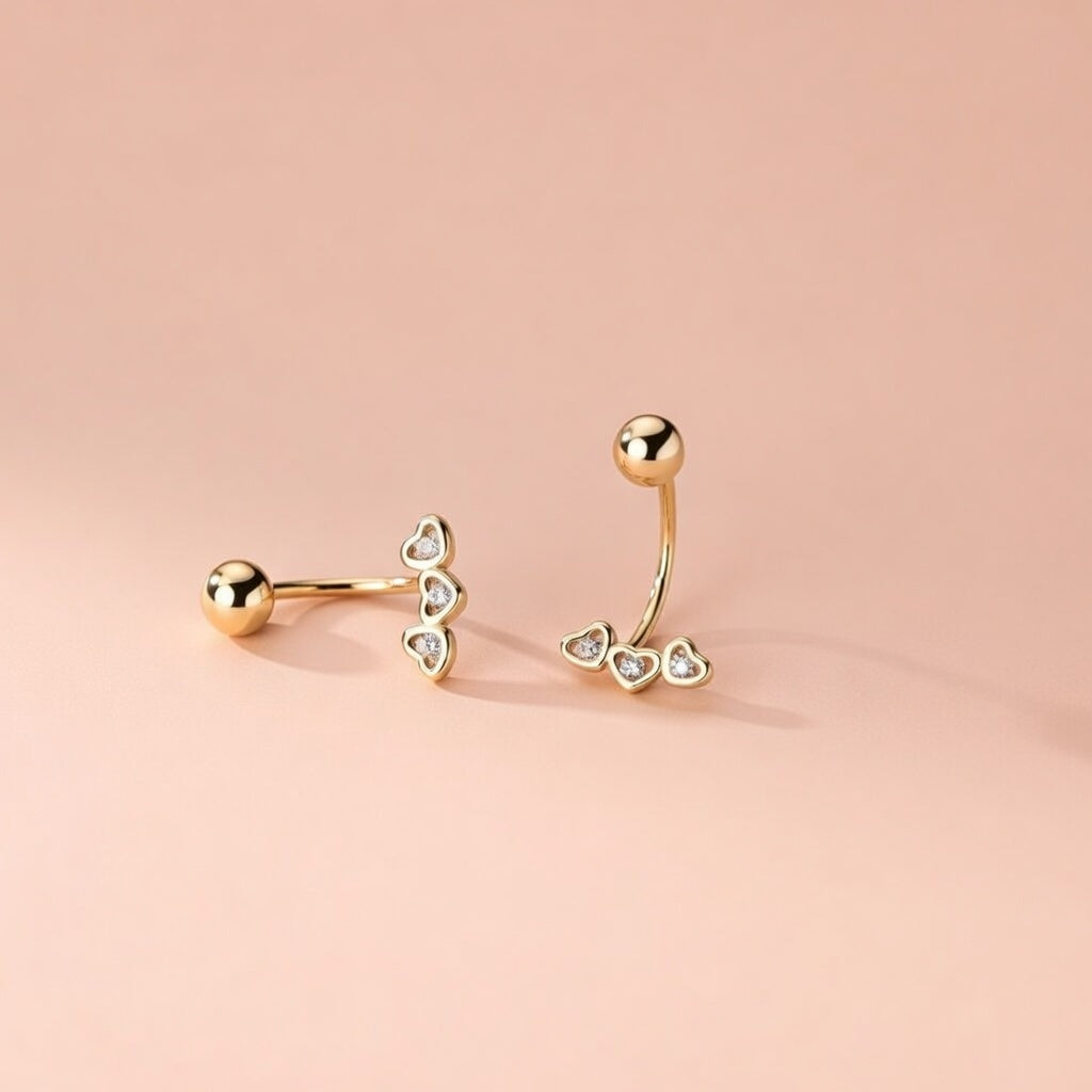 Ari – Earrings with hook design and screw backs