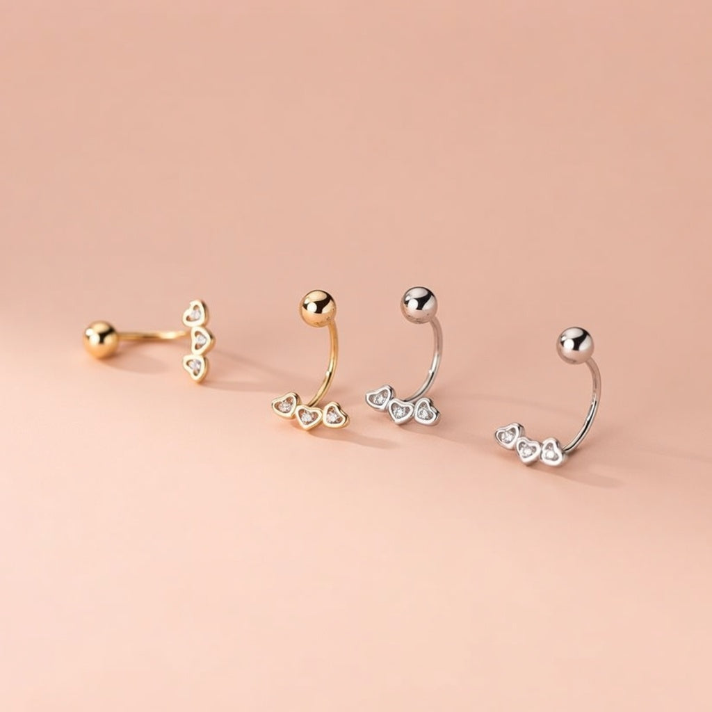 Ari – Earrings with hook design and screw backs