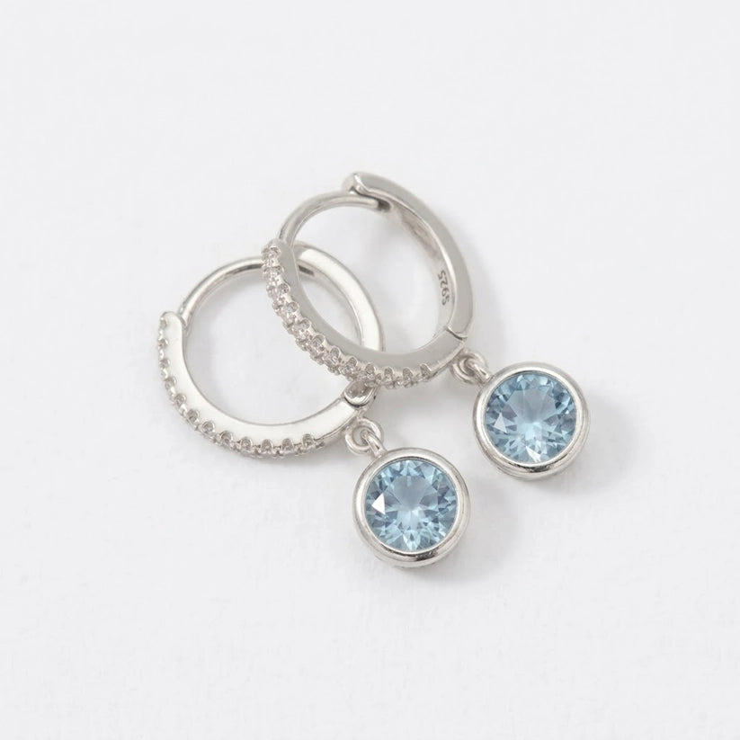 Blue Ivy – Hoops with ice-blue stone