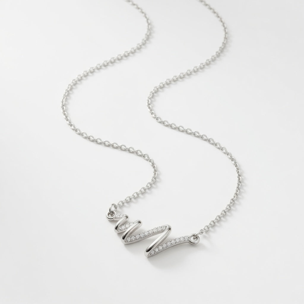 Curvy – Necklace with wave-shaped pendant