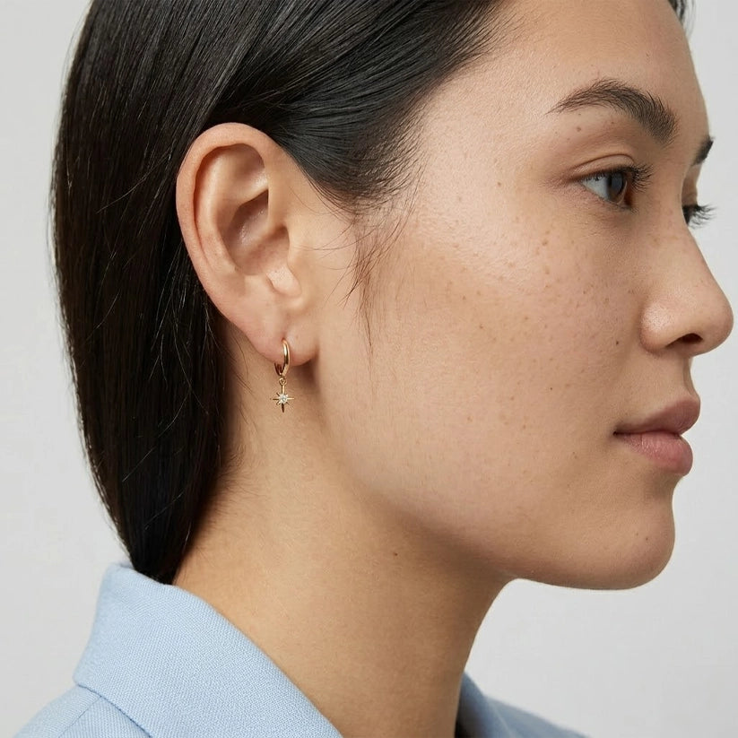 Edda – Hoops with star-shaped charm