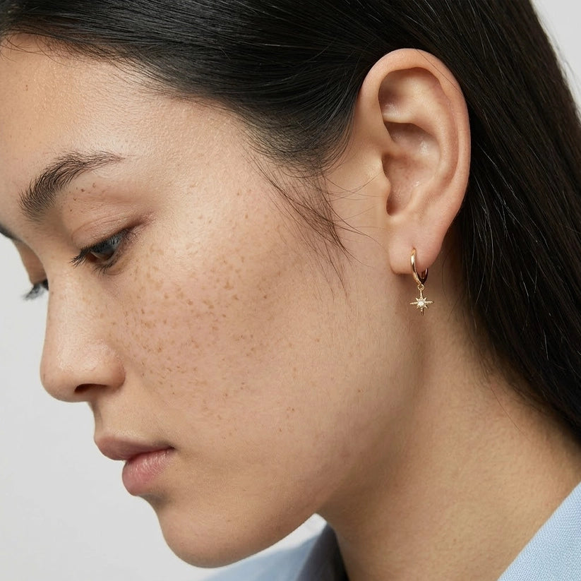 Edda – Hoops with star-shaped charm