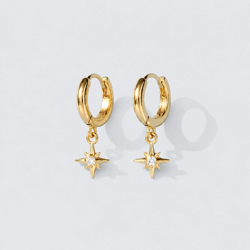 Edda – Hoops with star-shaped charm