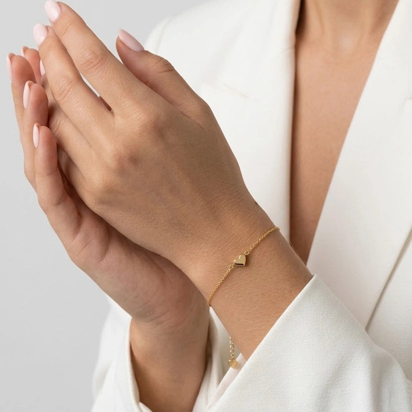 Esmeralda - Armband mit kleinem Herzanhänger