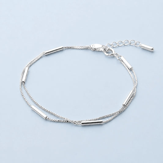 Katy - Armband mit Doppelketten im minimalistischen Stil