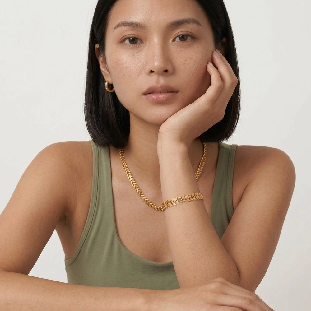 Madeline - Armband mit verbundenen Blättern