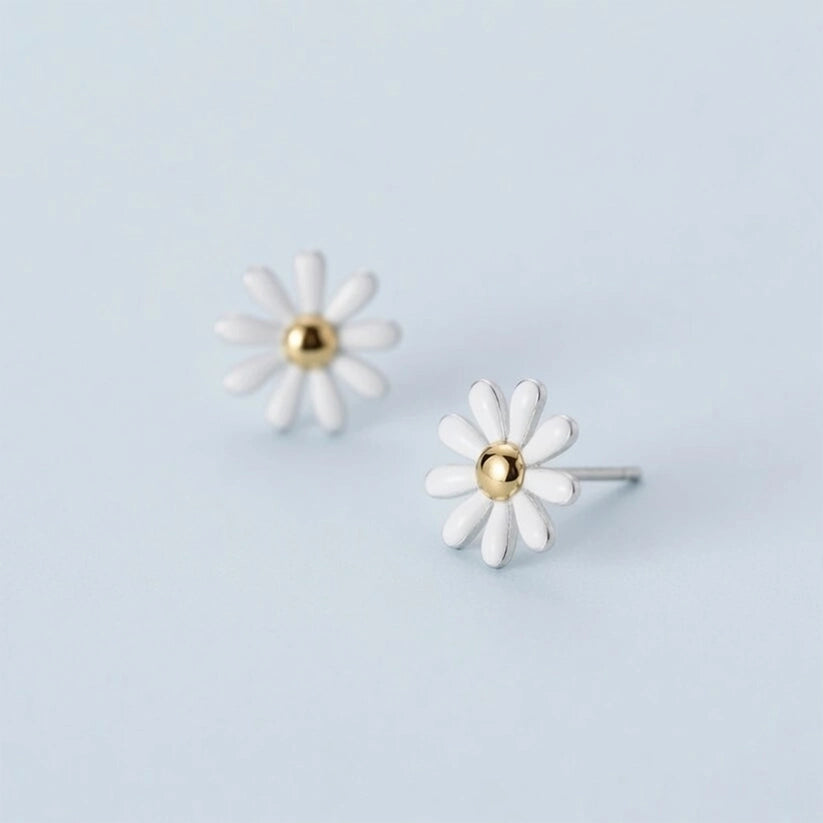 Marguerite – Stud earrings with daisy flower