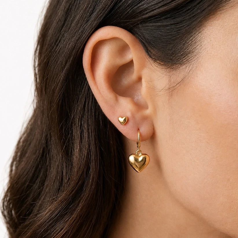 Mini Charm – Small heart-shaped studs