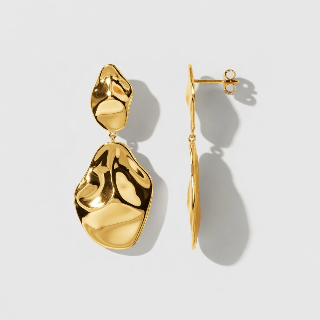Sculpture Drop – Elegant statement earrings
